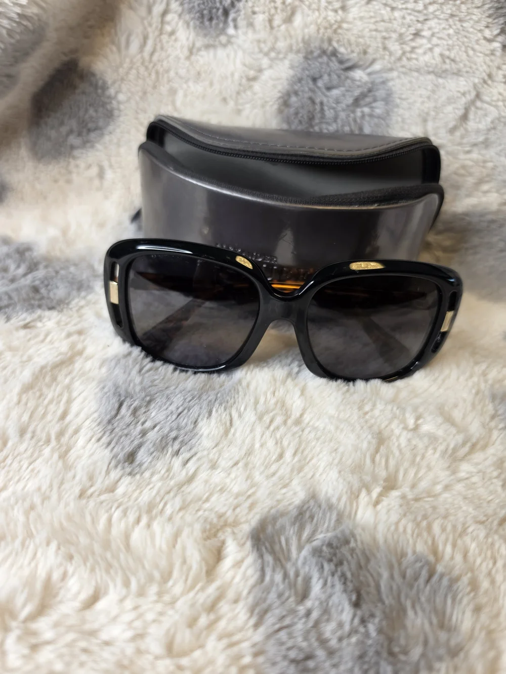 Alexander McQueen Black Oversized Women's Sunglasses